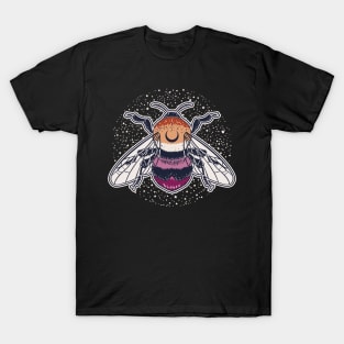 Lesbian Bee Proud LGBT Gay Pride Flag T-Shirt